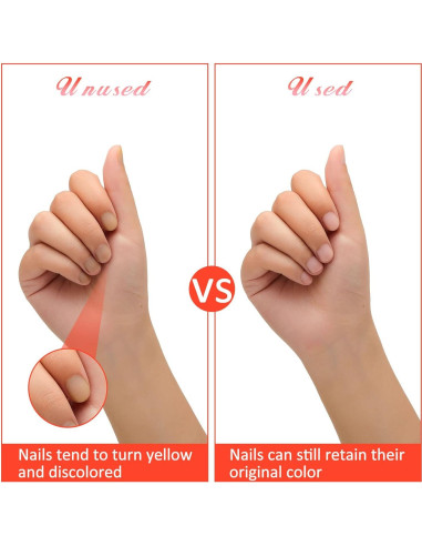 40 Protectores de Uñas UV Patelai en Rojo y Negro