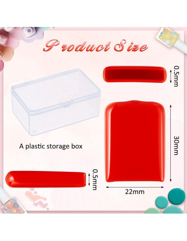 40 Protectores de Uñas UV Patelai en Rojo y Negro