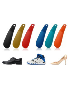 Juego de 6 Mini Calzadores de Plástico 16 cm - Portátiles y Duraderos