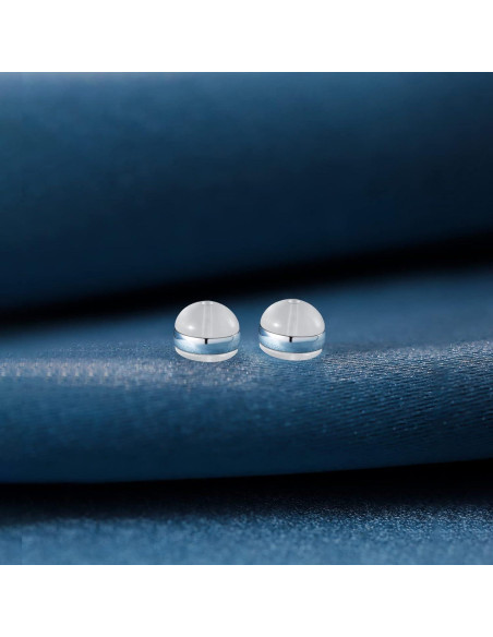 Tapones de goma transparente KMEOSCH para pendientes - 12 Pcs