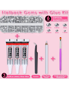 Kit de Joyería Audab B7000 con 2100 Piedras de Cristal 2