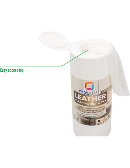 Toallitas de limpieza de cuero My Stuff - 40 unidades, aroma fresco
