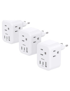 Adaptador de Enchufe de Viaje Addtam Tipo C 6 en 1 con USB