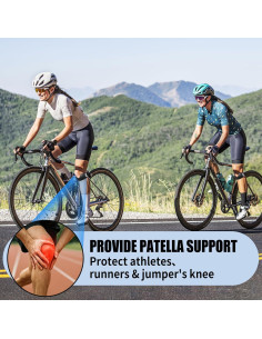 Faja de Soporte para Tendón Patelar TASZOOS - 2 Pcs Ajustable 2