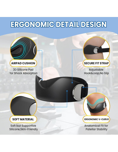 Faja de Soporte para Tendón Patelar TASZOOS - 2 Pcs Ajustable