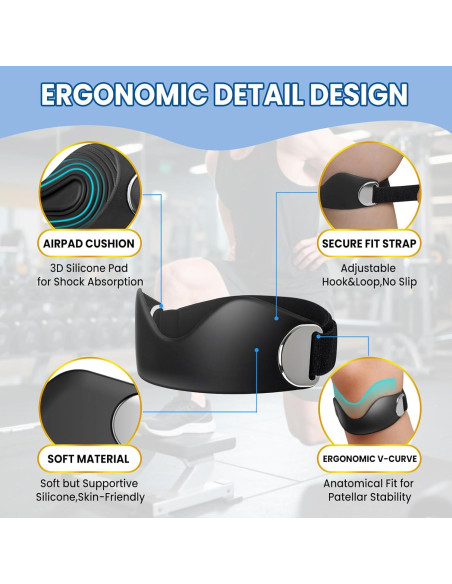 Faja de Soporte para Tendón Patelar TASZOOS - 2 Pcs Ajustable