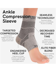 Soporte de Tobillo Zensah - Compresión para Esguinces - Beige 2