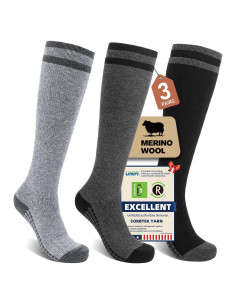 Calcetines de Compresión de Lana Merino Sonoran 3 Pares Térmicos