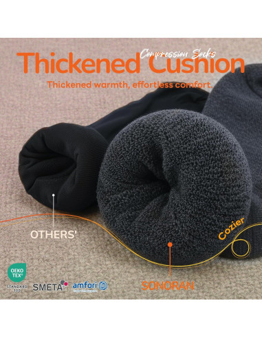 Calcetines de Compresión de Lana Merino Sonoran 3 Pares Térmicos