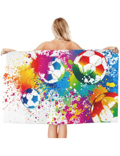 Toalla de Playa Grande VOOHDDY Microfibra Secado Rápido 132x81cm 2