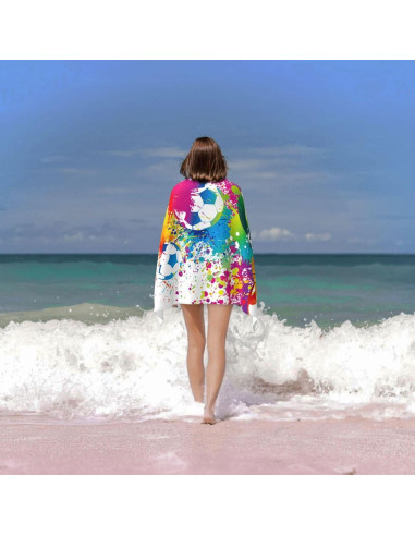 Toalla de Playa Grande VOOHDDY Microfibra Secado Rápido 132x81cm