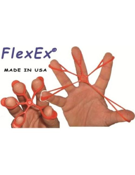 Ejercitador de Manos FlexEx Rojo - Paquete de 20 Unidades Resistencia Media