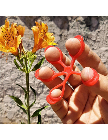 Ejercitador de Manos FlexEx Rojo - Paquete de 20 Unidades Resistencia Media