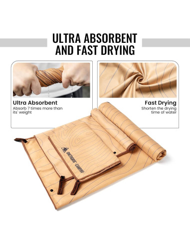 Toalla de Microfibra ONETIGRIS 38x58 cm Secado Rápido