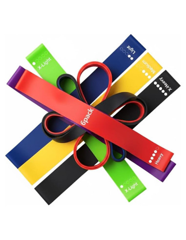 Juego de Bandas de Resistencia Genérico 6 Niveles Multicolor