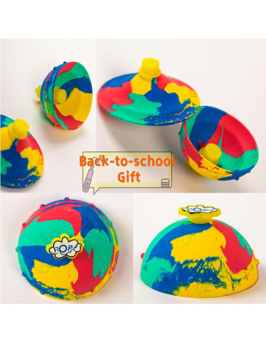 12 Tazones Rebotadores Camuflaje Natalieenati - Juguetes Antiestrés