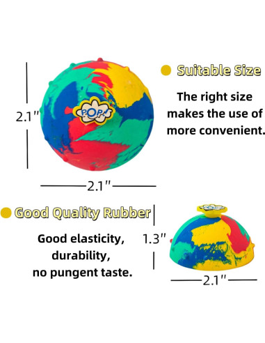 12 Tazones Rebotadores Camuflaje Natalieenati - Juguetes Antiestrés