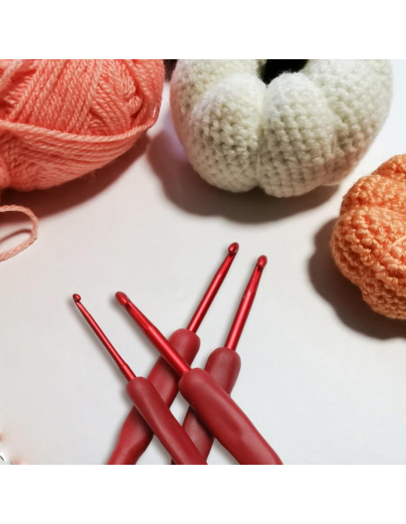 Juego de Ganchillos de Crochet Ergonomicos WINDAWNKE 9 Pcs