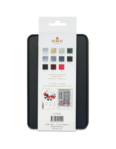 Hilo de Bordado DMC Negro en Lata - 24 Madejas 7.95m