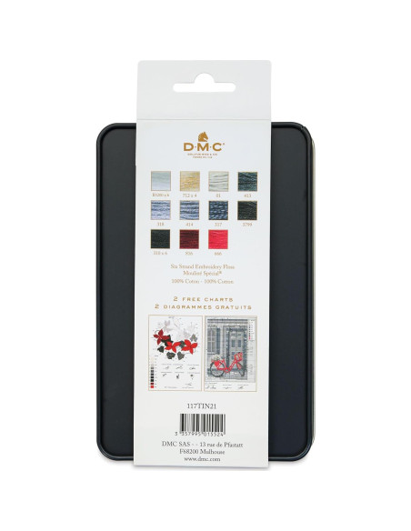 Hilo de Bordado DMC Negro en Lata - 24 Madejas 7.95m