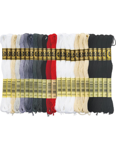 Hilo de Bordado DMC Negro en Lata - 24 Madejas 7.95m