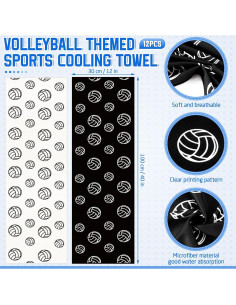 12 Toallas de Enfriamiento FuWeave Microfibra Voleibol 101.6x30.5cm 2
