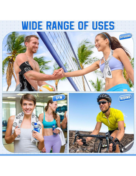 12 Toallas de Enfriamiento FuWeave Microfibra Voleibol 101.6x30.5cm