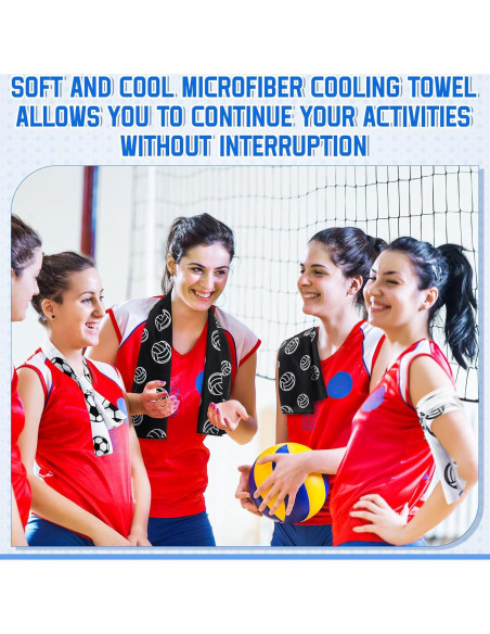 12 Toallas de Enfriamiento FuWeave Microfibra Voleibol 101.6x30.5cm