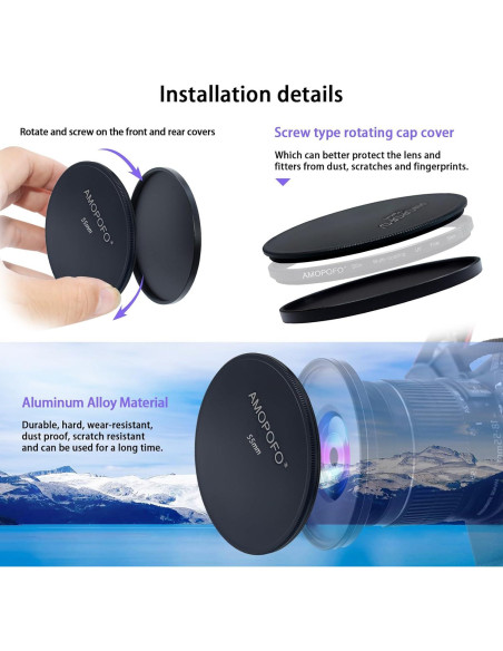 Tapa de Lente de Metal 55 mm SHEYOU - Alta Calidad