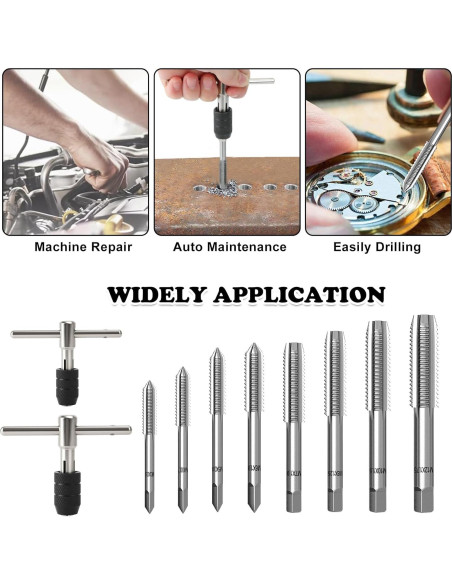 Juego de Machos Métricos 10 Pcs OFNMY M3 a M12 con Llaves