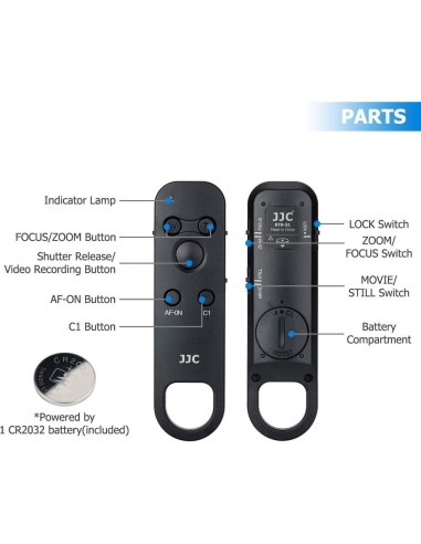 Control Remoto Inalámbrico Bluetooth JJC RMT-P1BT para Sony
