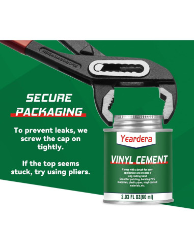 Cemento de Vinilo Yeardera 57.5g - Pegamento Impermeable para PVC