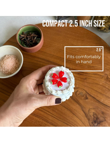 Molino de Especias Manual Gray Oval 6.35 cm Diseño Pastel