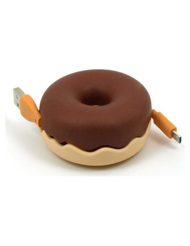 Organizador de Cables USB RealFun Donut Silicona Marrón