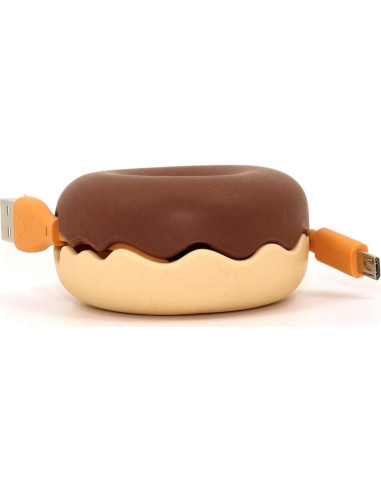 Organizador de Cables USB RealFun Donut Silicona Marrón