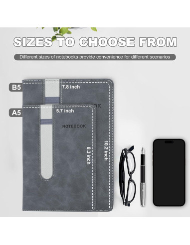 Cuaderno A5 Rayado MushyDiary Gris, 240 Páginas, Tapa Dura