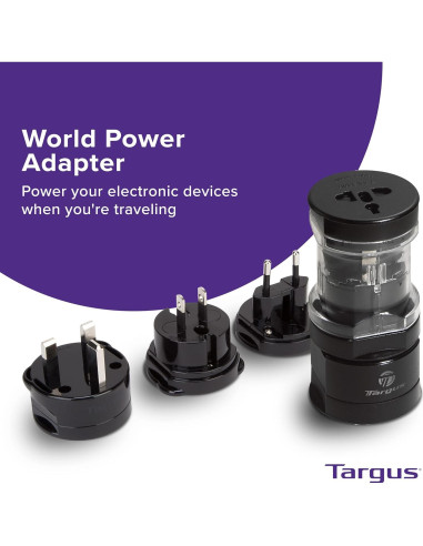 Adaptador de Viaje Universal Targus APK01AP-52, 145g, Negro
