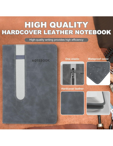 Cuaderno A5 Rayado MushyDiary Gris, 240 Páginas, Tapa Dura