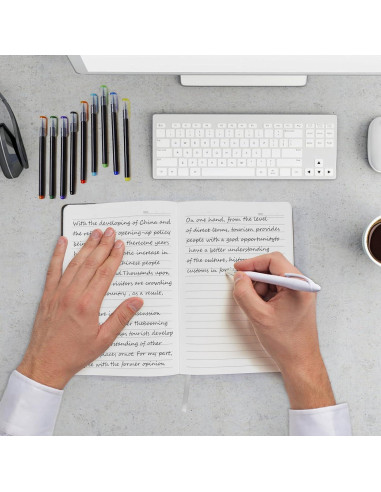 Cuaderno A5 Rayado MushyDiary Gris, 240 Páginas, Tapa Dura