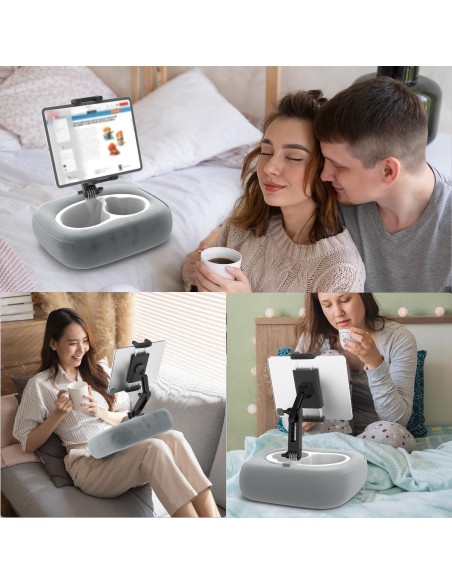 Soporte de Almohada para Tableta LYFICCS 360 Ajustable Gris