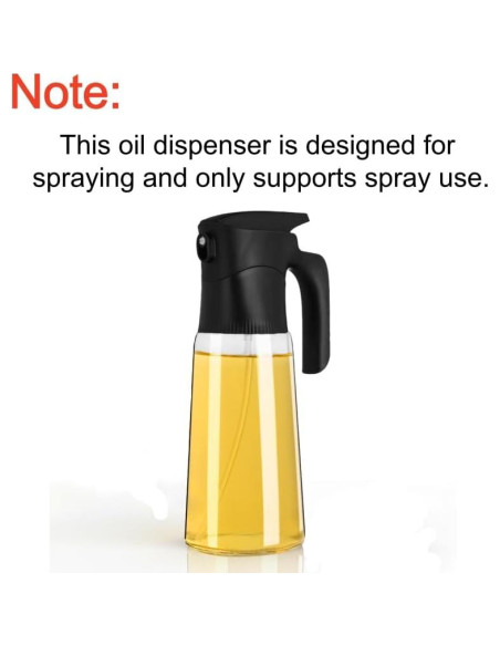 Botella Spray de Aceite de Oliva NYXVAULT 300ml Vidrio Negro