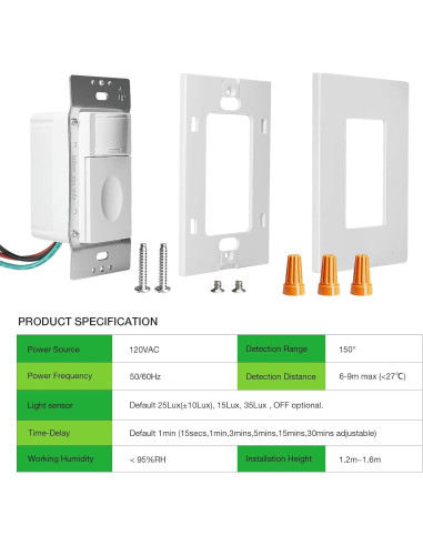 Interruptor de Luz con Sensor de Movimiento RAYZEEK RZ020 10A