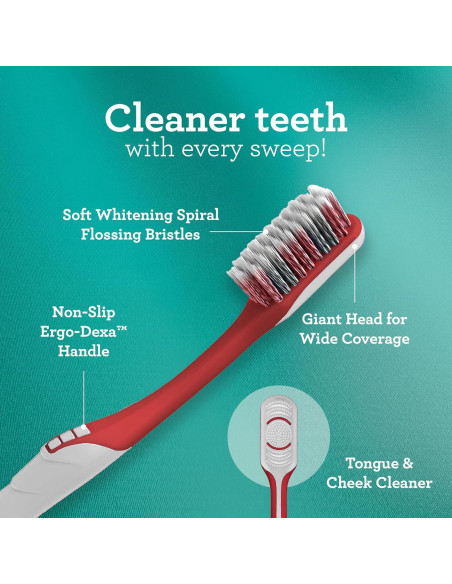 Cepillo de Dientes GuruNanda Gentle Giant con Cerdas Espirales