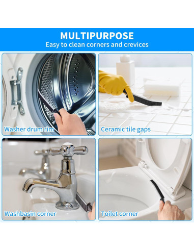 Juego de Cepillos de Limpieza 4TH - 12 Piezas para Rincones