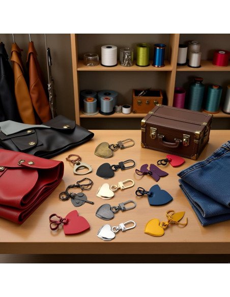 Set de 5 Tiradores de Cremallera Corazón Metal Journey Studio