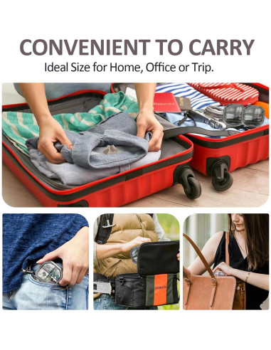 Organizador de Pastillas Portátil Obswanwa Gris 4 Compartimentos