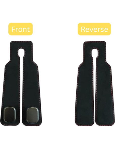 Ganchos para bolso de coche QCGK-11217 - Soporte negro 2 unidades