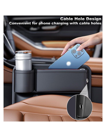 Organizador de Espacio entre Asientos Rainyanunite - Blanco, Lado Conductor