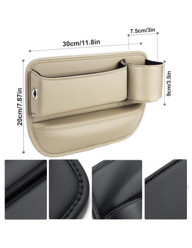 Organizador de Espacio entre Asientos Rainyanunite - Blanco, Lado Conductor