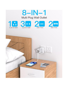 Extensor de Enchufe One Beat 4 Enchufes 4 USB Cruceros 2